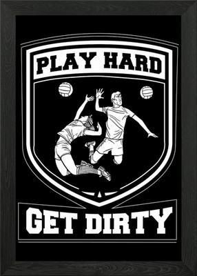 Volleyball gerahmtes Wandbild Poster Leinwanddruck Bild