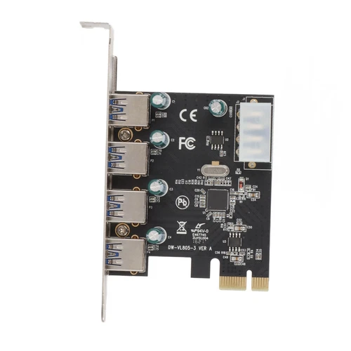 PCIe Zu USB3.0 Erweiterungskarte 4 Ports PCIe Express X1 Schnittstelle Hoch KUI