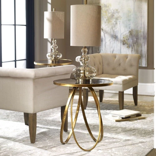 Stylish Gold Montrez Accent Table by  - Perfect for Any Space - Picture 6 of 8