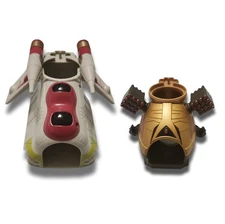 Two Hasbro Star Wars Fighter Pods, Republic Dropship Launcher, Hailfire PARTS