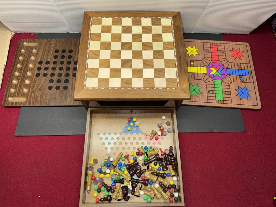 Cardinal Games Real Wood Multiple Games Retro 1980’s Classic Game Boards - Image 2 of 3