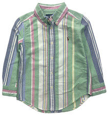 NWT Polo Ralph Lauren Boys Long Sleeve Striped Oxford Button Down Shirt sz 5