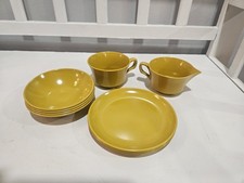 Vintage Allied Chemical Harvest Yellow Melamine Dish Set Of 9 Pieces