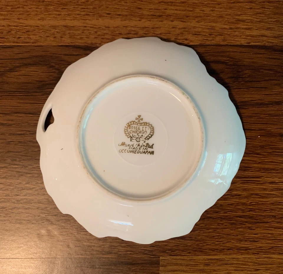 Lote de (2) Platillos de Porcelana Rossetti Chicago 4.5" - Hechos en Japón Ocupado Foto 4 de 4