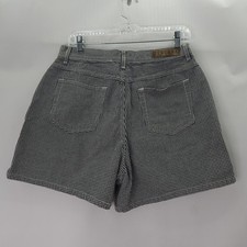 Vtg Generra Jeans Women Size 14 Black/ White High Waisted Shorts