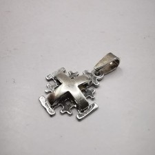 Vintage Pendant Pilgrim's Cross 925 Sterling Silver Jerusalem Christian Jewelry