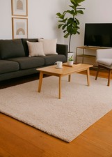 Image of COSY PLUSH Modern,Thick,Soft Shaggy Rug, Beige,120x170cm-RUG230/170