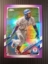 Anderson Tejada 2021 Topps Chrome Rookie RC #184 Pink Refractor Texas Rangers