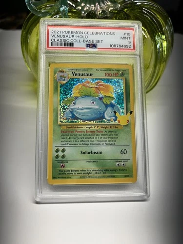 2021 POKEMON CELEBRATIONS CLASSIC COLL #15 VENUSAUR-HOLO PSA 9
