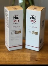 2Pcs Elta MD UV Clear TINTED Facial Sunscreen SPF 46 1.7 oz EXP 09/27 NEW IN BOX