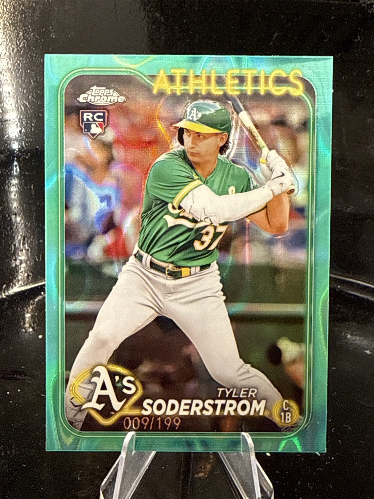 2024 Topps Chrome - Tyler Soderstrom #298 Aqua Lava Refractor /199 (RC)