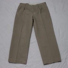 Polo Ralph Lauren Andrew Pant Mens 38x29 Tan Khaki Pleated Cotton Chino