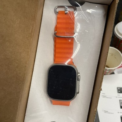 Apple Watch Ultra 2 GPS & Cellular 49mm Titanium Case & Orange Ocean Band - OB