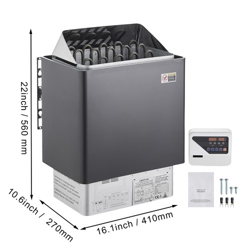Uimoso Sauna Heater Stove 9KW Wet & Dry Stailess Steel W/ External Controller - Picture 8 of 12