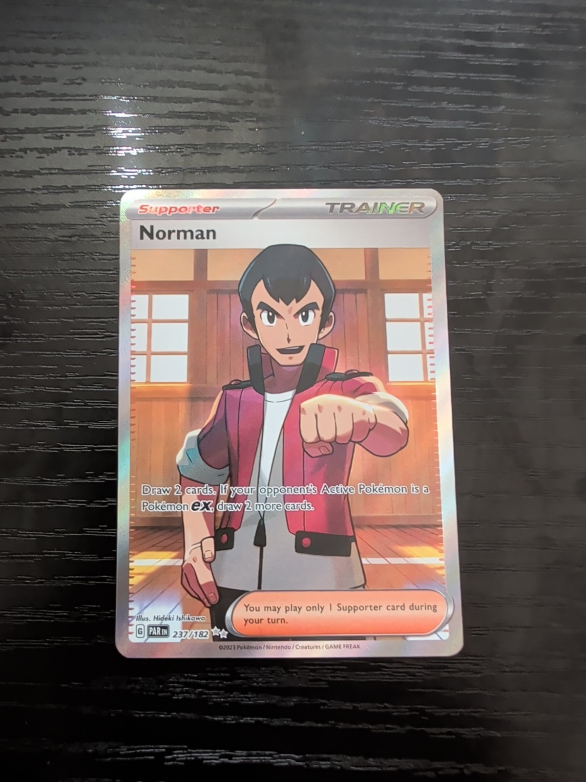 Norman 237/182 Ultra Rare Full Art Paradox Rift Pokemon Pack Fresh Near Mint NM
