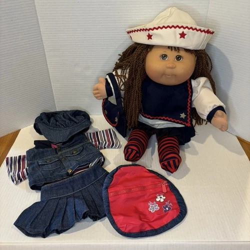 Vintage Cabbage Patch Doll Toys R US Ltd 1st Edition Sailor Girl Brown Hair READ