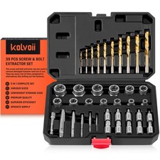 Bolt Extractor Kit 39 Pieces Easy Out Screw Extractor Set Left Hand Drill Bit Se