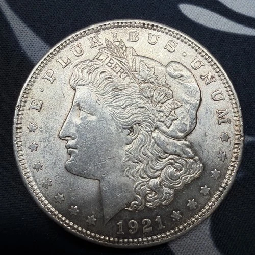 1921 P MORGAN SILVER DOLLAR! NICE AU Coin!