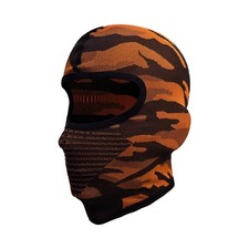 Camo Balaclava Ski Mask - Windproof Unisex Motorcycle One Size, 1orange/Black