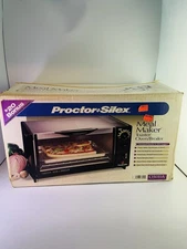 NEW VTG Proctor Silex Meal Maker Toaster Oven Broiler Chrome Black O3010A