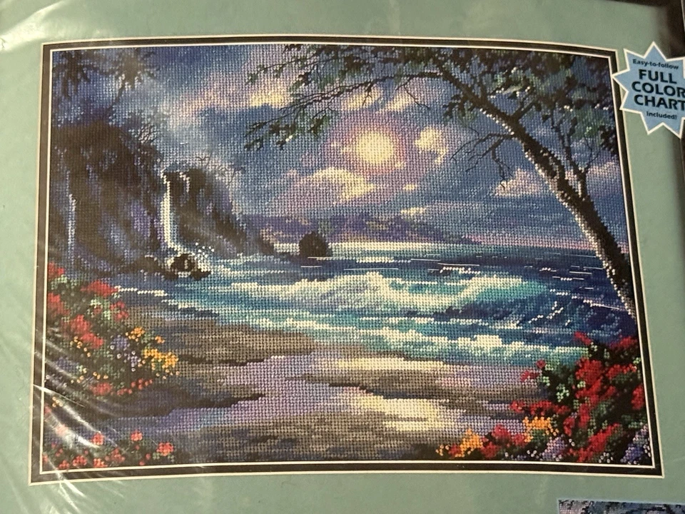 Vintage Dimensions Needlepoint Moonlit Tide No 2498 16" x 12" Anthony Casay NEW - Image 4 of 4