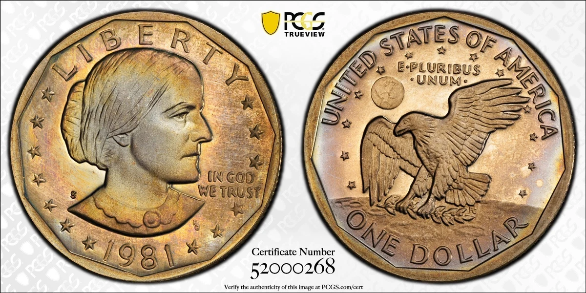 PR 68 Graded Susan B Anthony Dollars (1979-1981, 1999) for sale | eBay