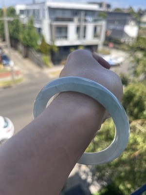 Natural Certified Burma jadeite jade stone Icy Greeb Bangle diameter 56mm Bangle