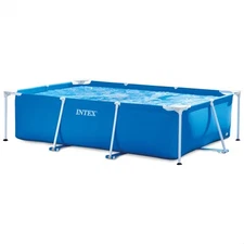 Intex 8.5ft x 26in  Frame Above Ground Backyard Swimming Pool, Blue (For Parts)