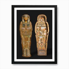 Egyptian Sarcophagus Art Print Fram Framed Wall Art Poster Canvas Print Picture