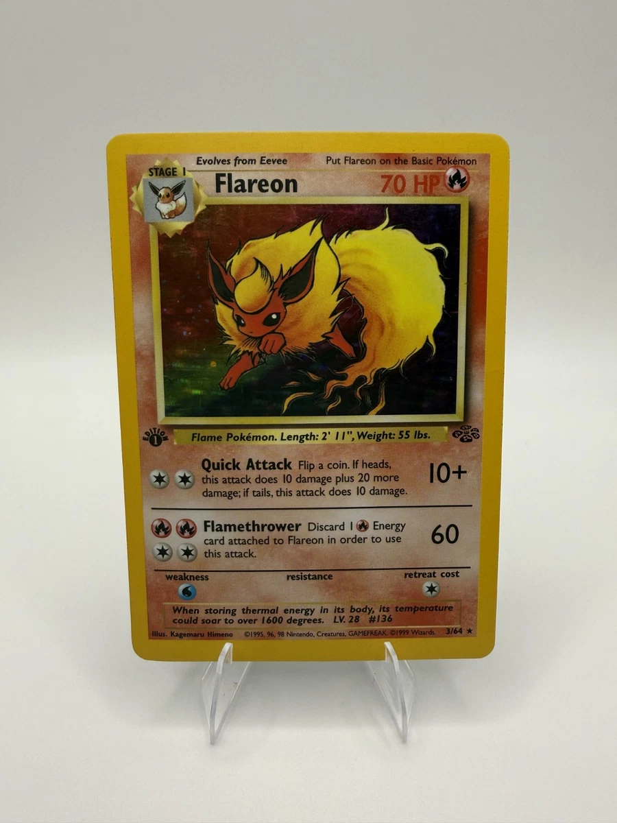 Flareon Pokémon TCG Jungle Individual Collectible Card Game Cards