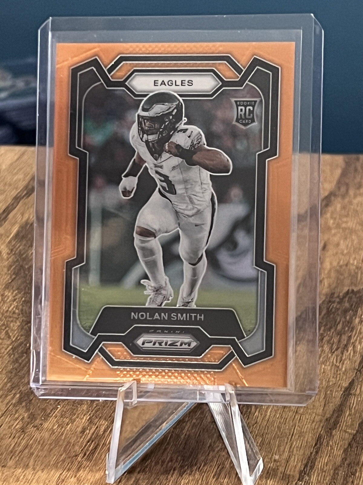 2023 Prizm Football Nolan Smith Orange /249 Eagles RC Rookie #382 Free Shipping