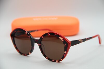 NEW WOOW SUPER VISION 1 COL 0102 PINK TORTOISE AUTHENTIC SUNGLASSES W/CASE 51-20