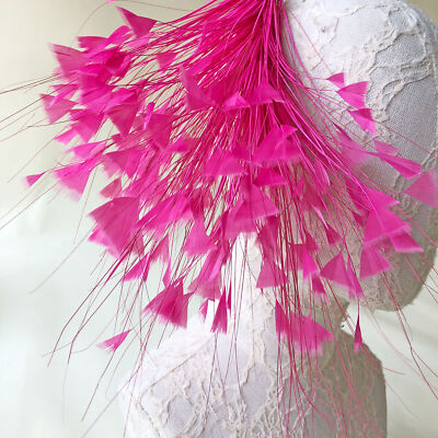 Fascinators Feder Blumen Borte verdrahtete Halterung Federn für Millinery