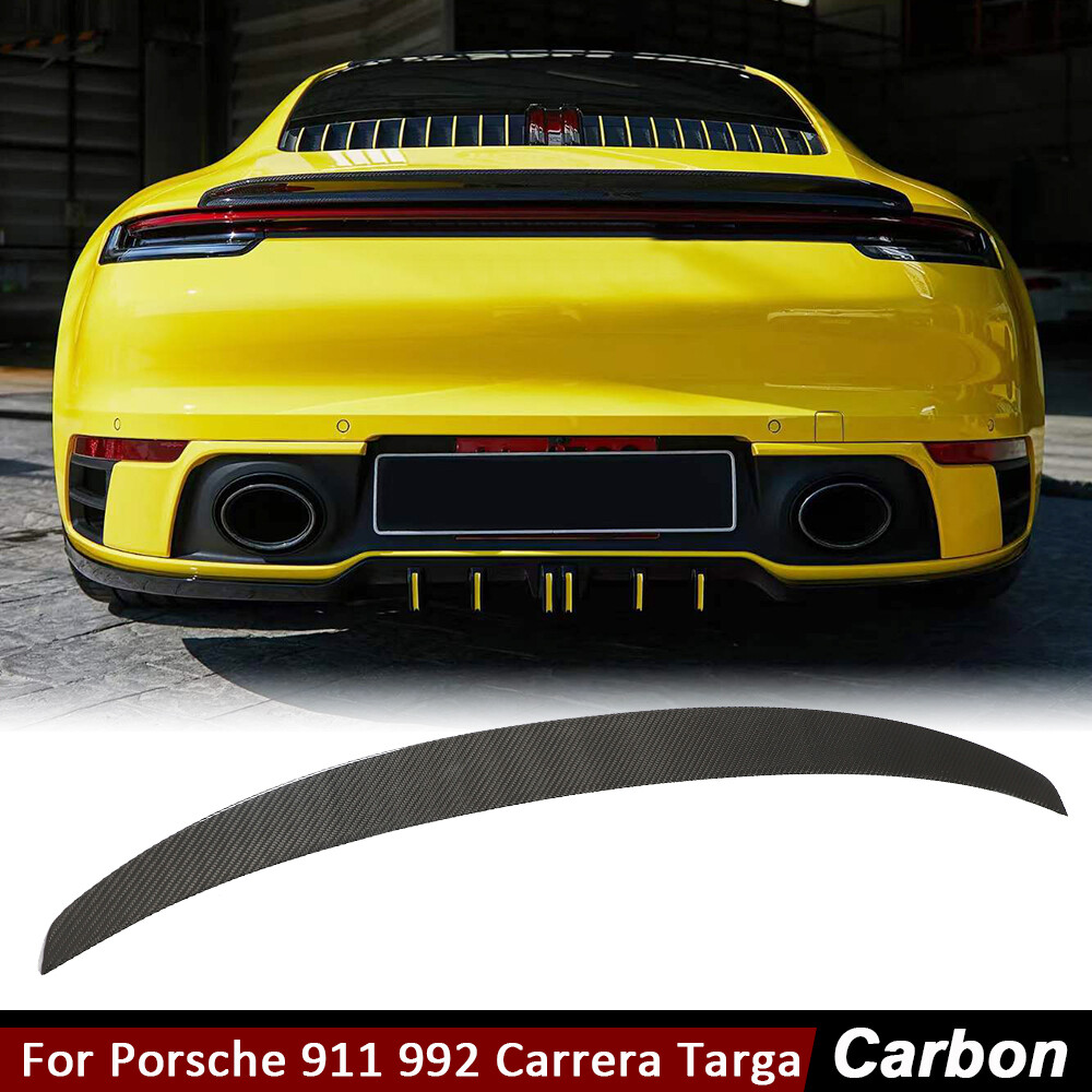 For Porsche 911 992 Carrera Targa 19-20 DRY CARBON FIBER Rear Trunk Spoiler Wing