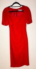 LK Bennett Davina. Red, Short Sleeve Occasion dress Size UK 10. 