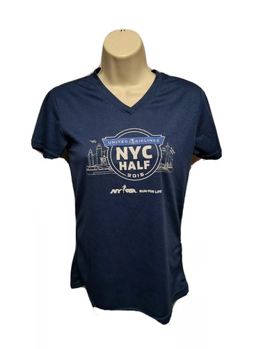 2015 NYRR United Airlines NYC Half Womens Small Gray Jersey
