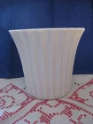 Vintage Milk Glass Fluted Plant Container Ribbed Pattern Opaque Shabby Chic