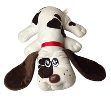 Soft Toy Plush Pound Puppies Dog. White with Brown Spots and Ears 17"