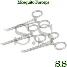 Lot of 5 Surgical Mosquito Hemostat Forceps 5" Curved O.R. Grade