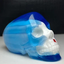 Hand-carved Quartz Mineral Specimen,Glass. Crystal SKULL ,ART Statue .Gift.QX