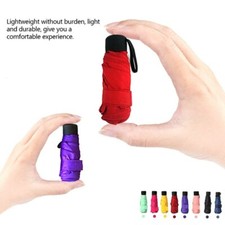 Foldable Umbrella Mini Umbrella Candy Color Traveling Rain