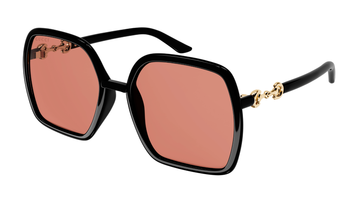 Gucci GG0890SA-002 Women's Black / Orange Tinted Sunglasses | eBay