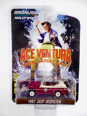 Greenlight Ace Ventura 1967 Jeep Jeepster 1:64 Scale Die-Cast.