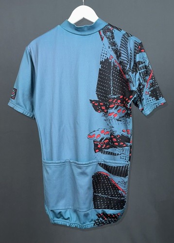 90s Vintage AGU Italy Cycling Shirt Men's Large - Picture 2 of 4