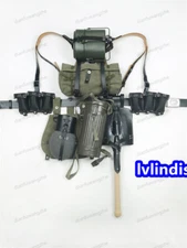 US WWII Equipment 98K Canvas Field Gear 11pcs Tactical Bag Replica Belt 110cm 