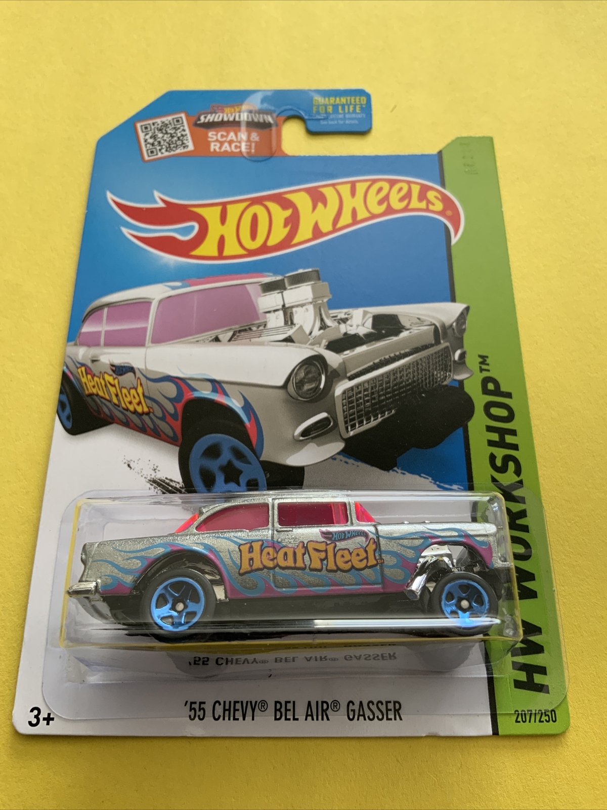 HOT WHEELS WALMART ZAMAC HEAT FLEET '55 CHEVY BEL AIR GASSER HW