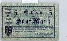 51037488 - Notgeld 5 Mark , Elberfeld Geld auf AK