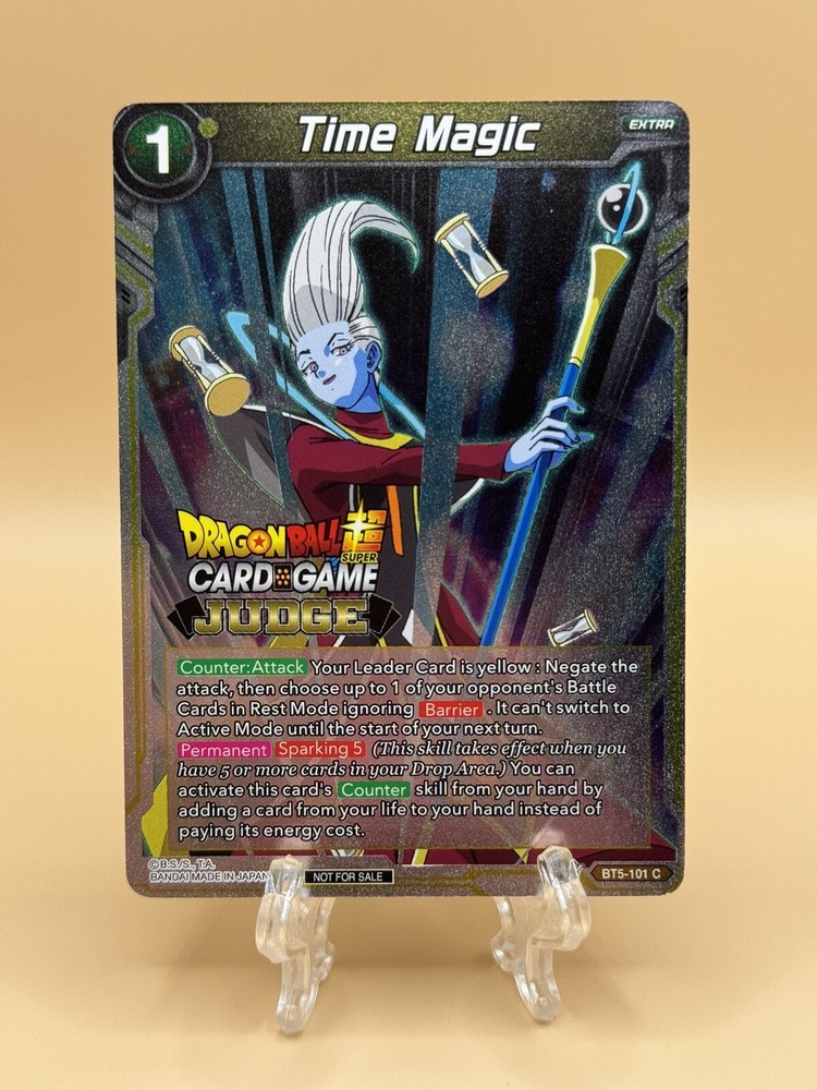 Dragon Ball Super Card Game - Time Magic - BT5-101 Foil JUDGE Stamped Promotion