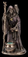 Keltische GöTtin Figur – Alte Weise Hexe Statue 10 Cm Bronziert Veronese Studio