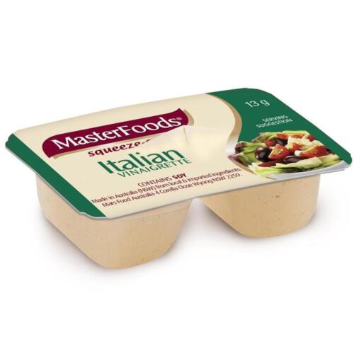 NEW 100x Masterfoods Italian Vinaigrette Dressing Sauce Squeezy Portions 13g Box
